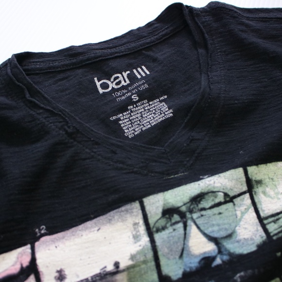 BAR III GRAPHIC V-NECK T-SHIRT - Picture 3 of 5